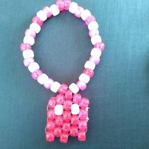 Handcrafted Pac-Man ghost beaded bracelets